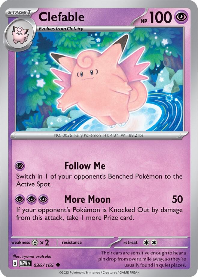 Pokemon Clefable 36/165 151