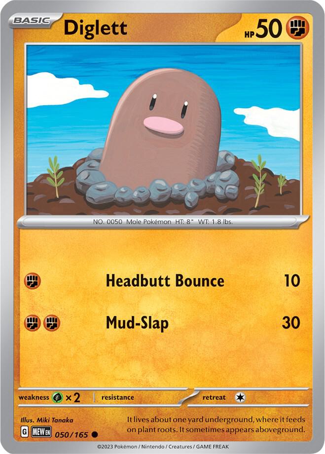 Pokemon Diglett 50/165 151
