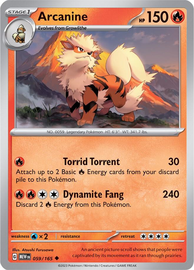 Pokemon Arcanine 59/165 151