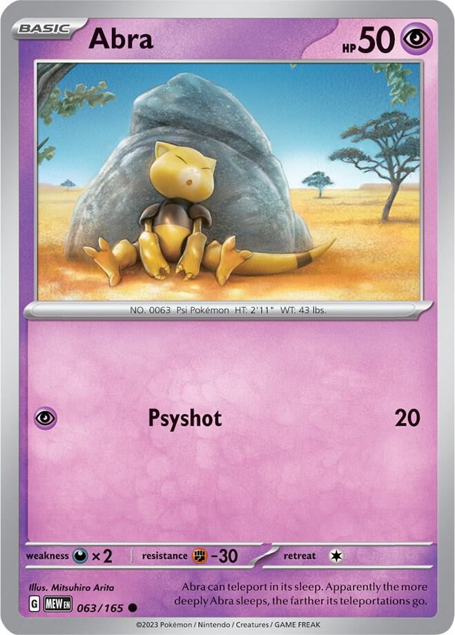 Pokemon Abra 63/165 151