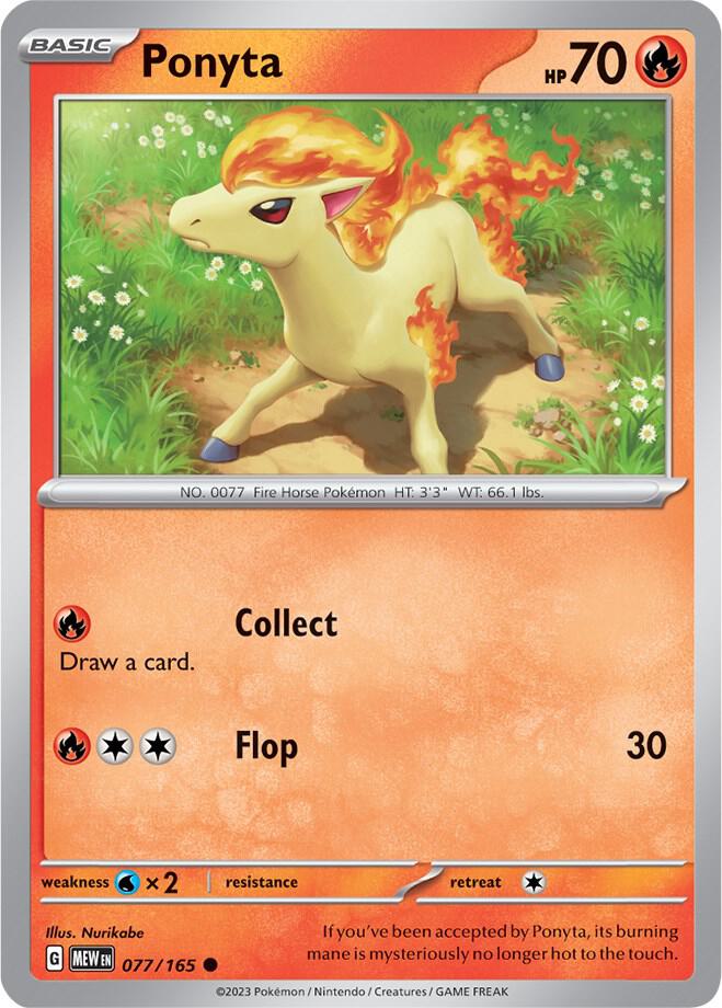 Pokemon Ponyta 77/165 151