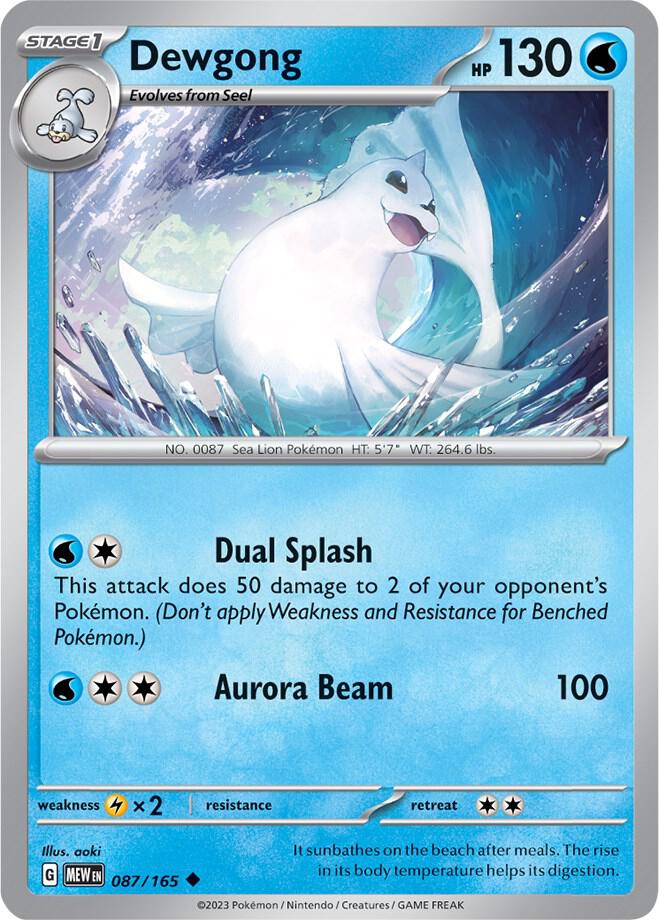 Pokemon Dewgong 87/165 151