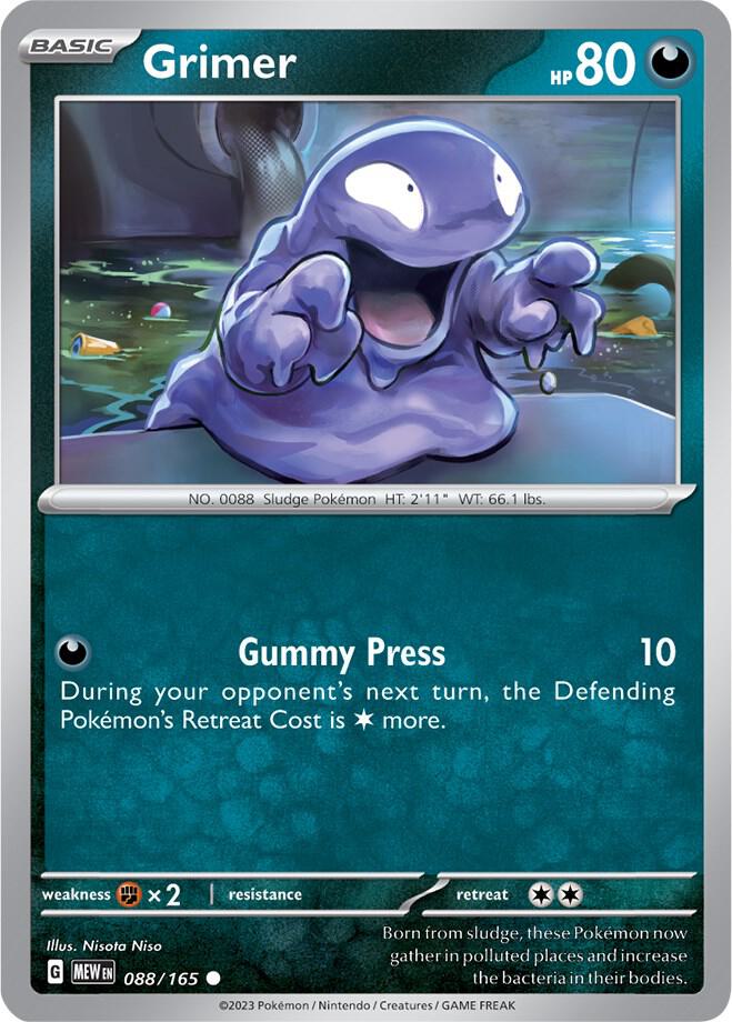 Pokemon Grimer 88/165 151