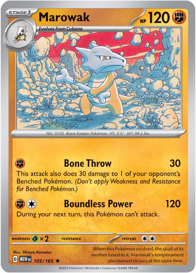 Pokemon Marowak 105/165 151