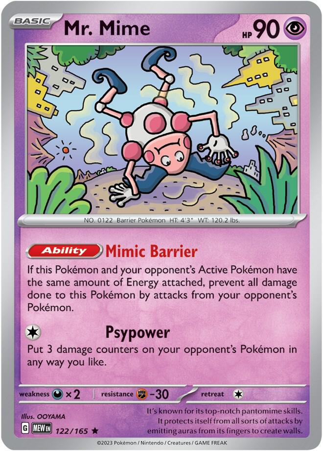 Pokemon Mr. Mime 122/165 151