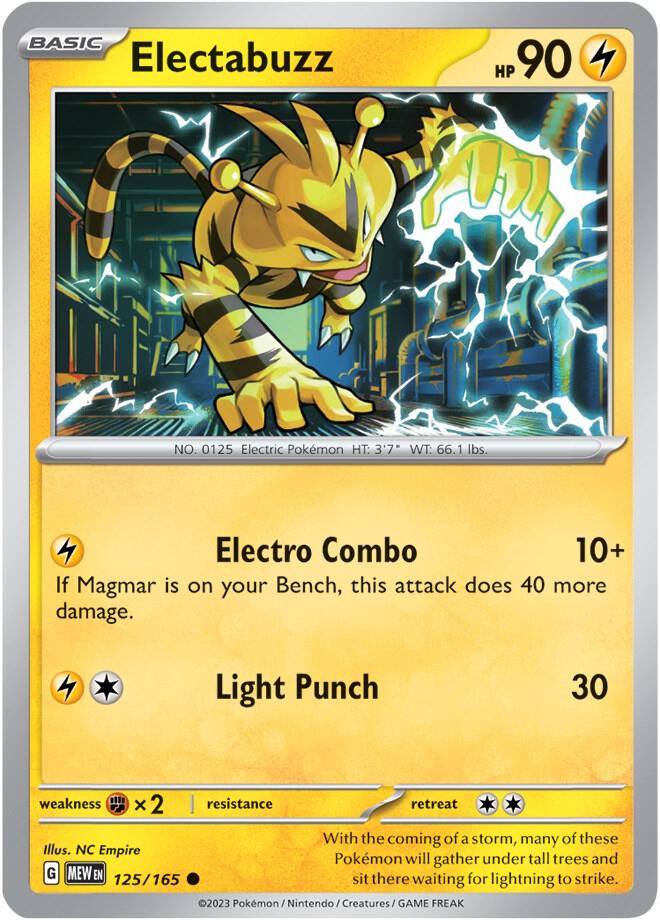 Pokemon Electabuzz 125/165 151