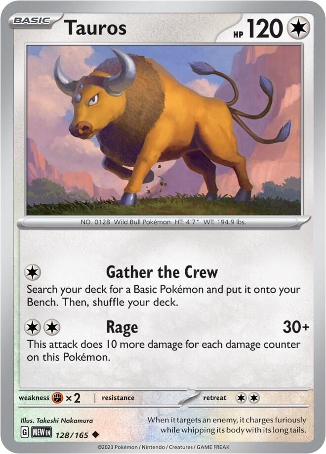 Pokemon Tauros 128/165 151
