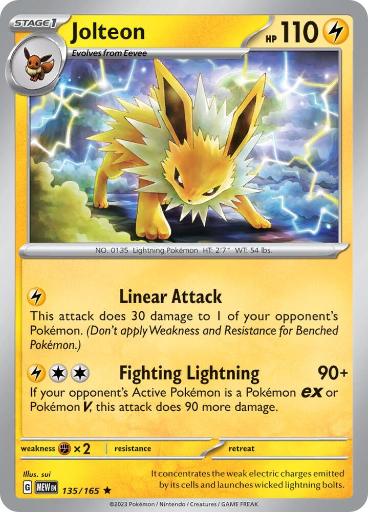 Pokemon Jolteon 135/165 151