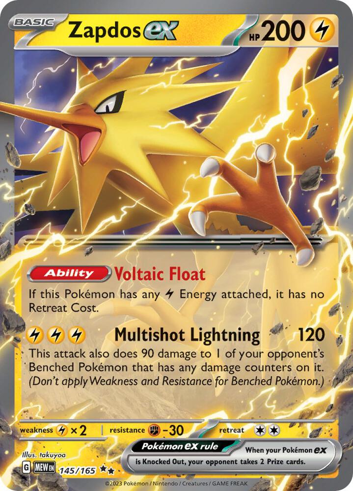 Pokemon Zapdos ex 145/165 151