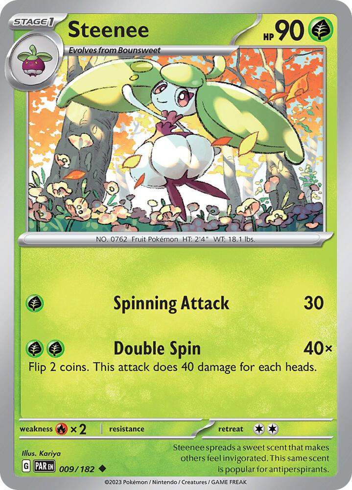 Pokemon Steenee 9/182 Paradox Rift