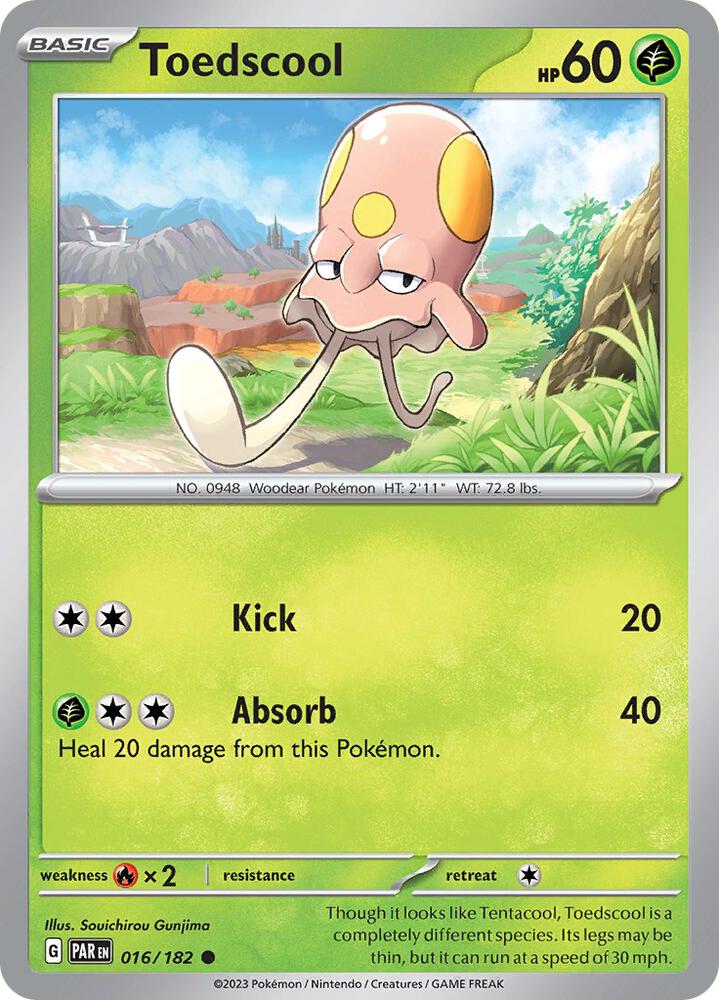Pokemon Toedscool 16/182 Paradox Rift