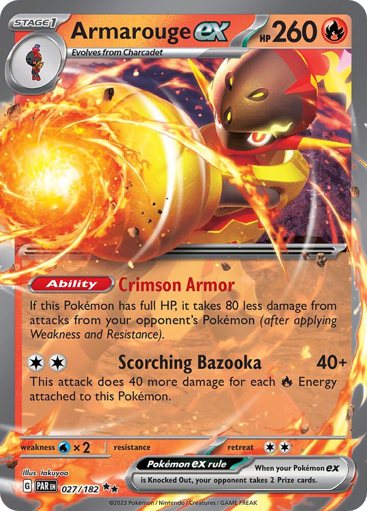 Pokemon Armarouge ex 27/182 Paradox Rift