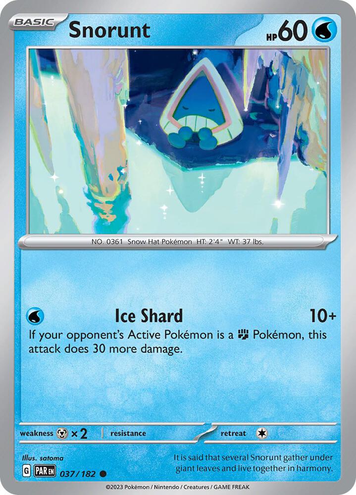 Pokemon Snorunt 37/182 Paradox Rift