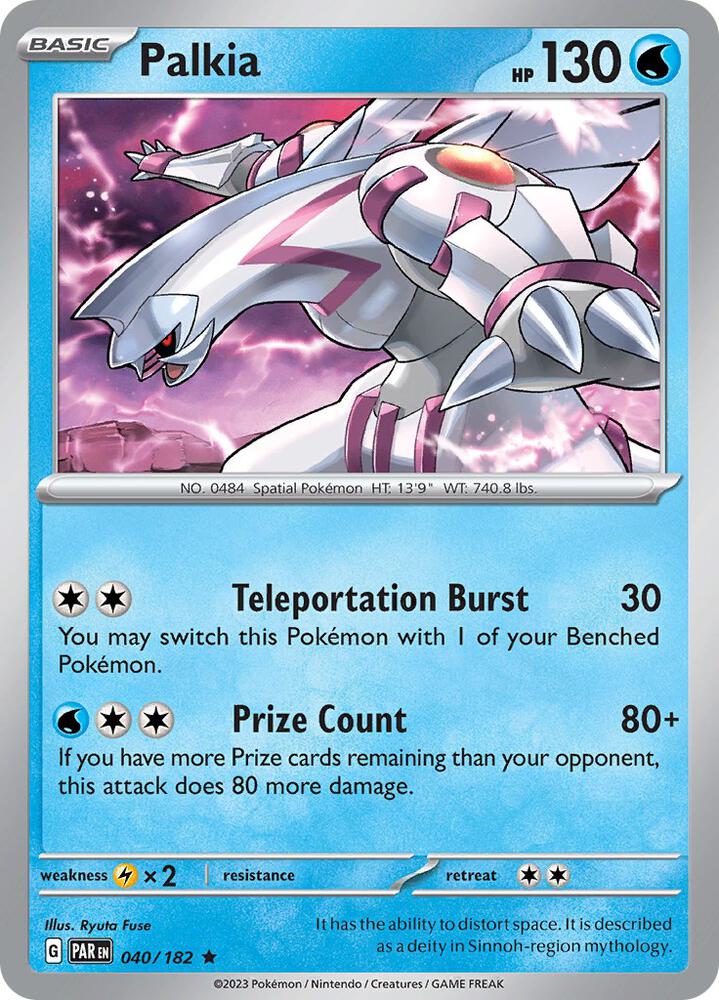 Pokemon Palkia 40/182 Paradox Rift