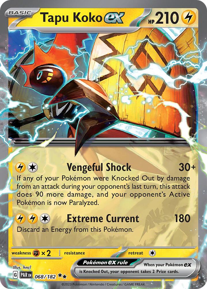 Pokemon Tapu Koko ex 68/182 Paradox Rift