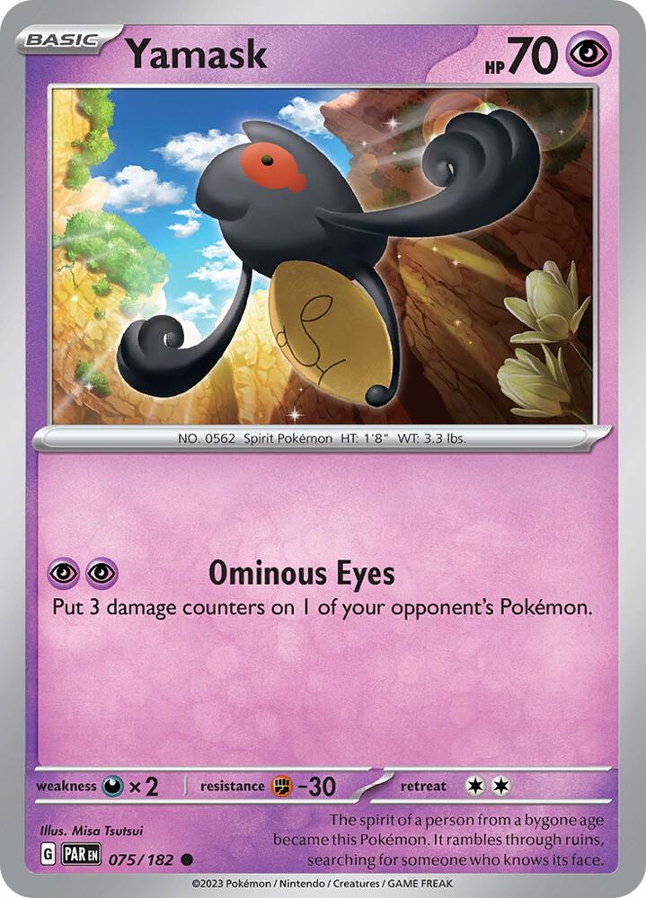 Pokemon Yamask 75/182 Paradox Rift