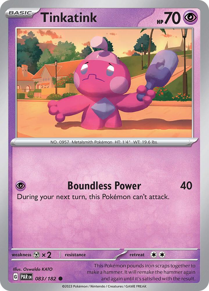 Pokemon Tinkatink 83/182 Paradox Rift
