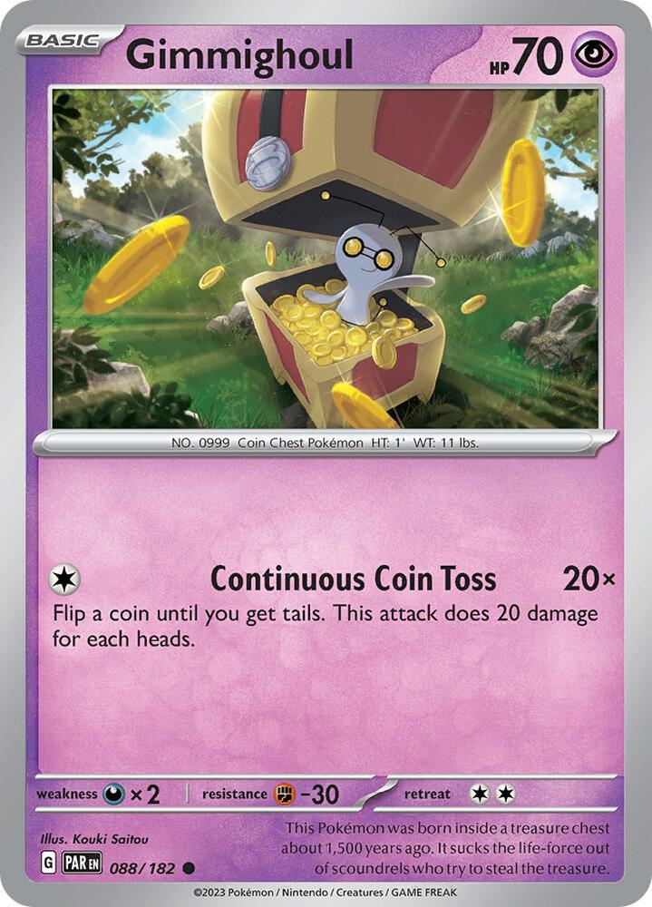 Pokemon Gimmighoul 88/182 Paradox Rift