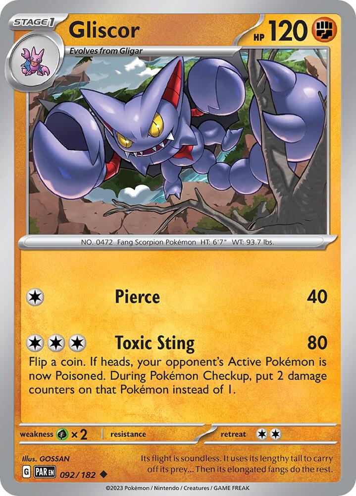 Pokemon Gliscor 92/182 Paradox Rift