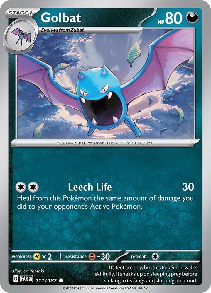 Pokemon Golbat 111/182 Paradox Rift