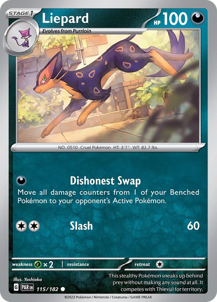 Pokemon Liepard 115/182 Paradox Rift