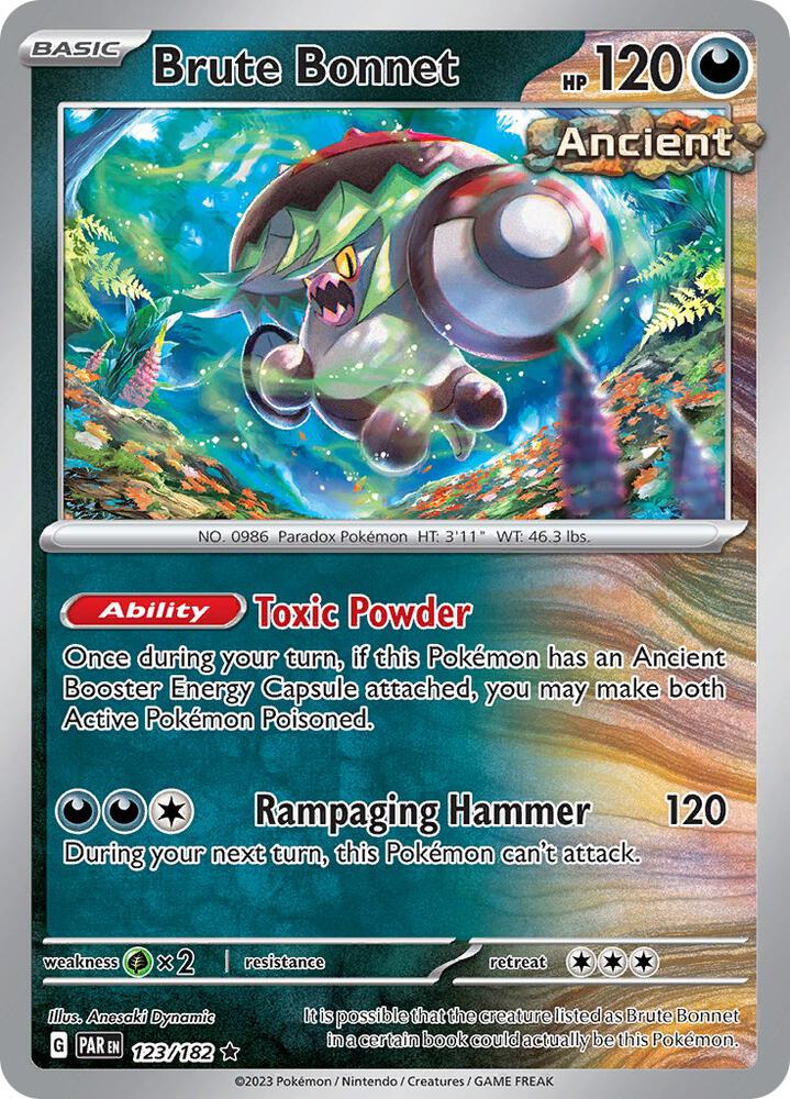 Pokemon Brute Bonnet 123/182 Paradox Rift