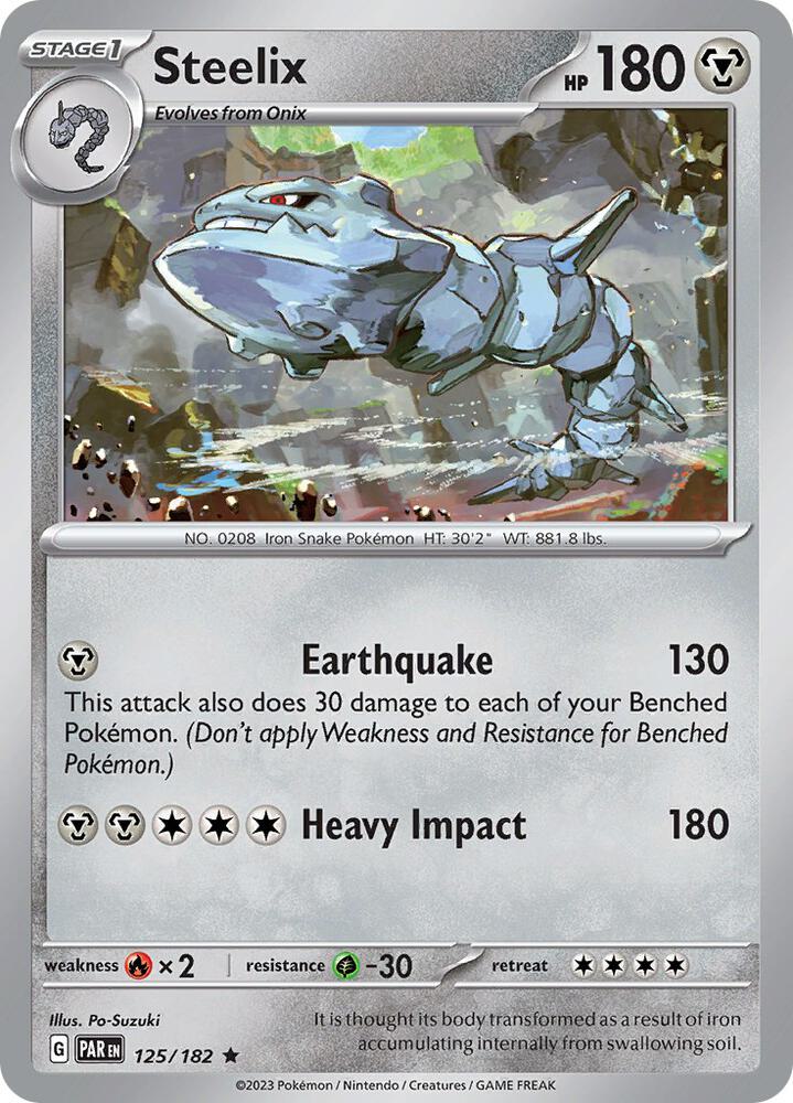 Pokemon Steelix 125/182 Paradox Rift