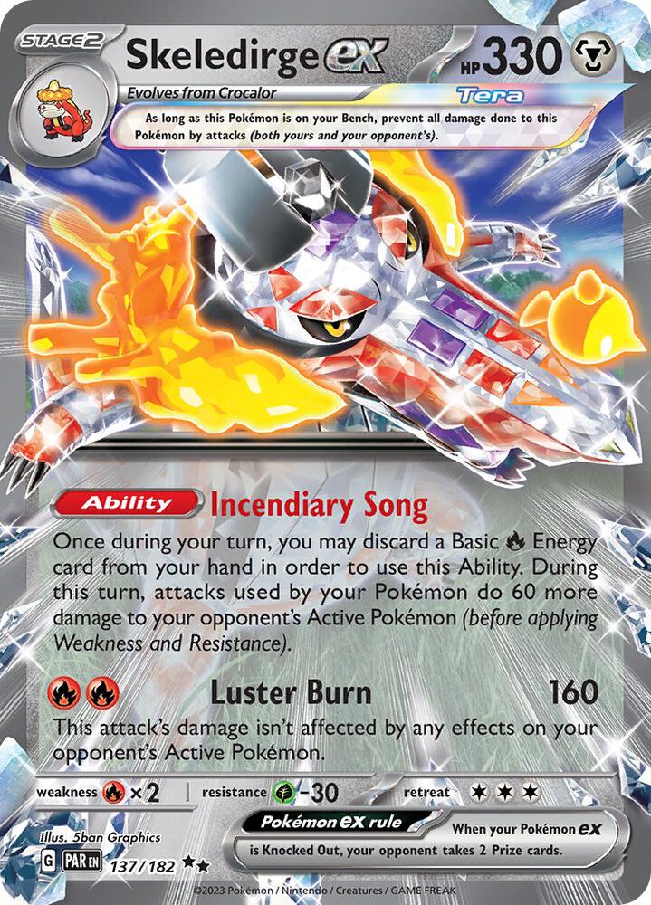 Pokemon Skeledirge ex 137/182 Paradox Rift