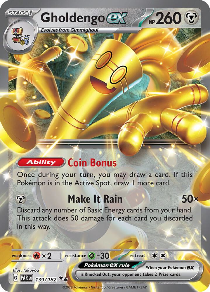 Pokemon Gholdengo ex 139/182 Paradox Rift