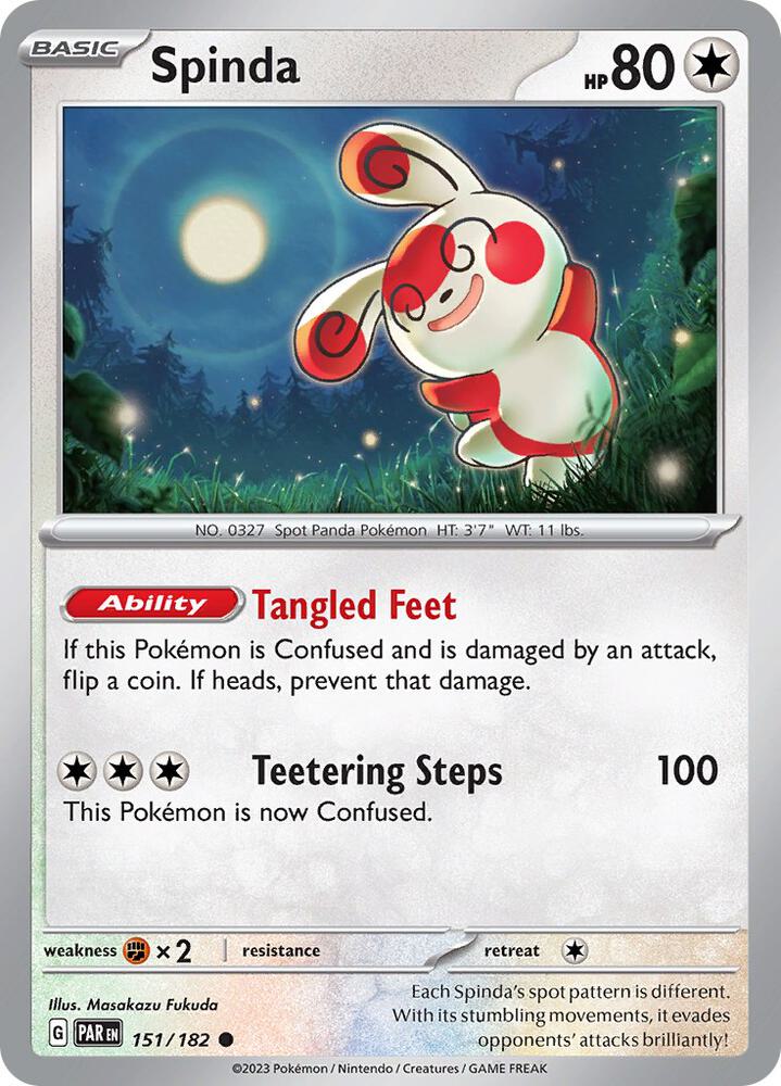 Pokemon Spinda 151/182 Paradox Rift