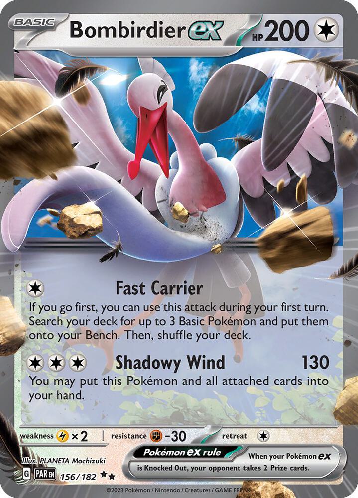 Pokemon Bombirdier ex 156/182 Paradox Rift