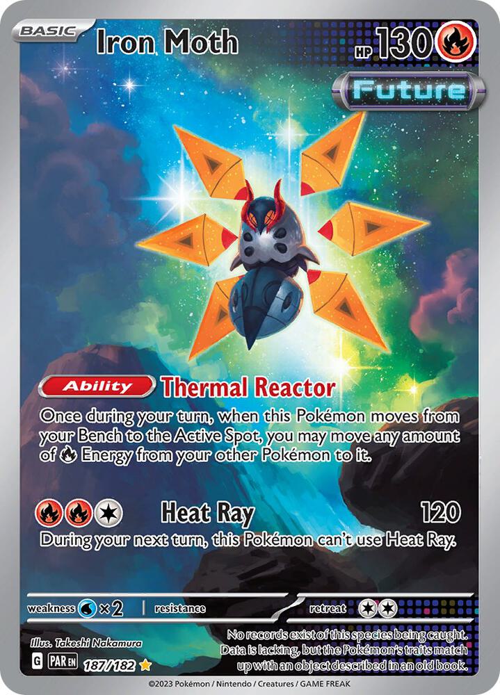 Pokemon Iron Moth 187/182 Paradox Rift