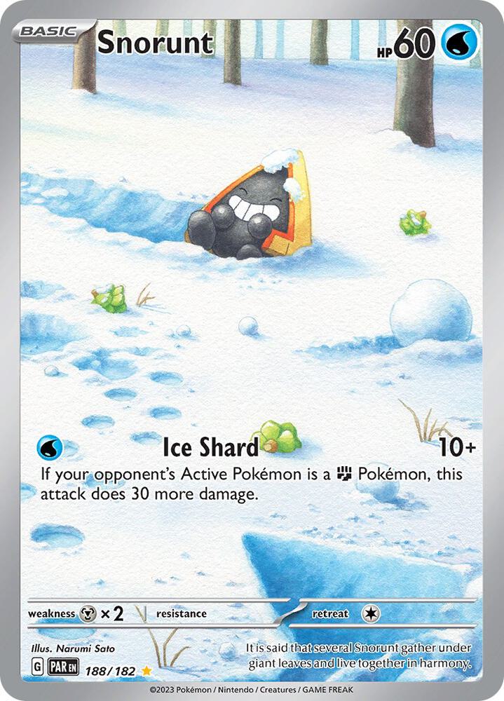 Pokemon Snorunt 188/182 Paradox Rift