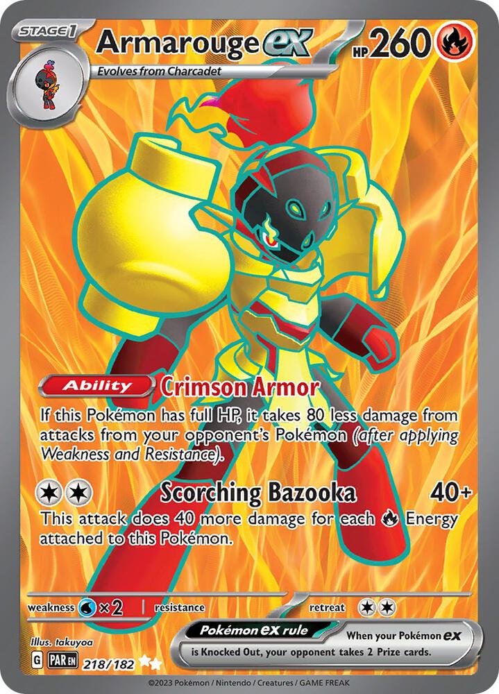 Pokemon Armarouge ex 218/182 Paradox Rift