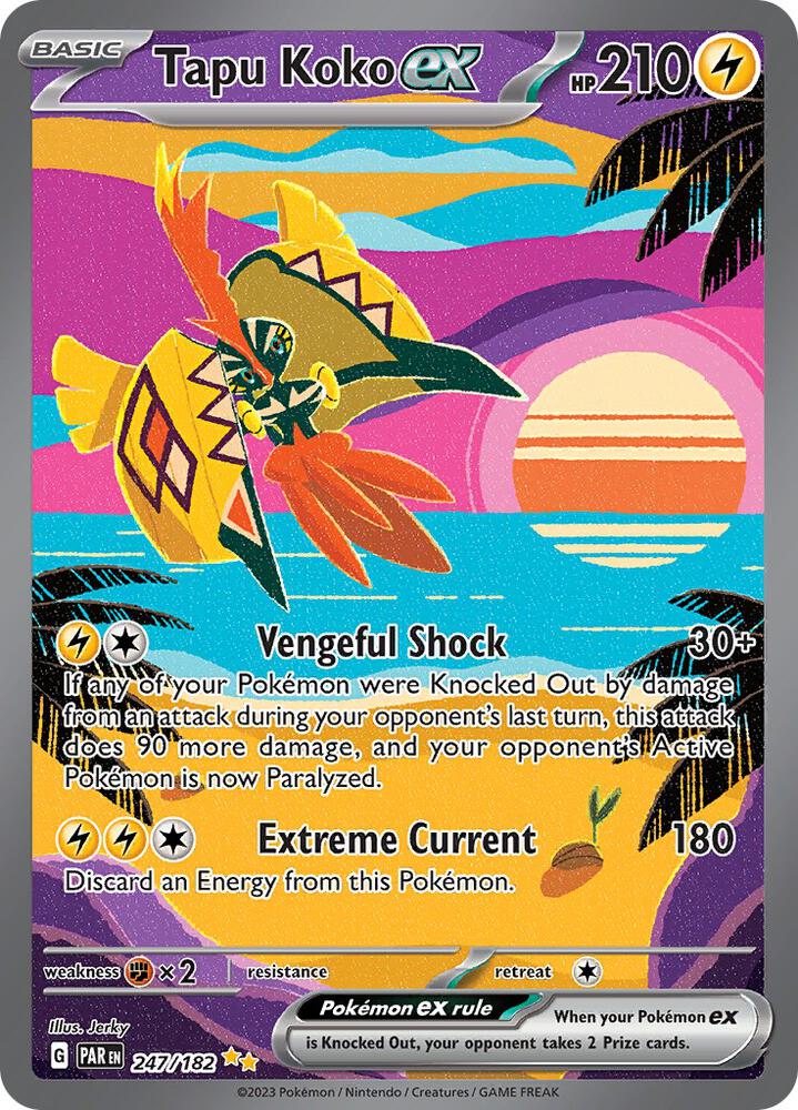 Pokemon Tapu Koko ex 247/182 Paradox Rift