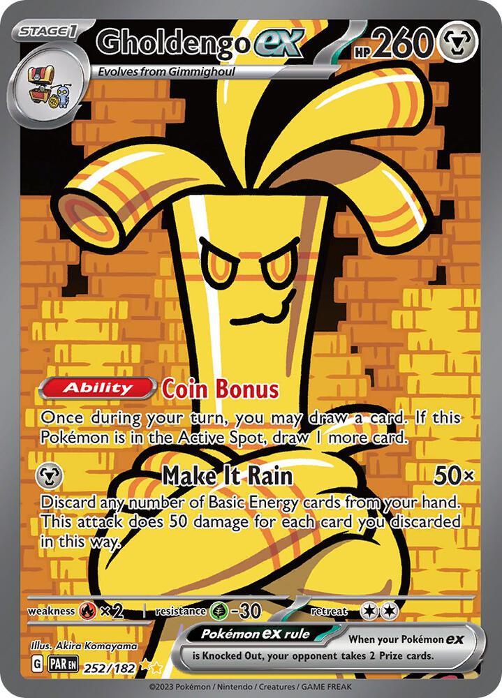 Pokemon Gholdengo ex 252/182 Paradox Rift