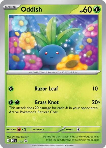 Pokemon Oddish 102 SVP Black Star Promos