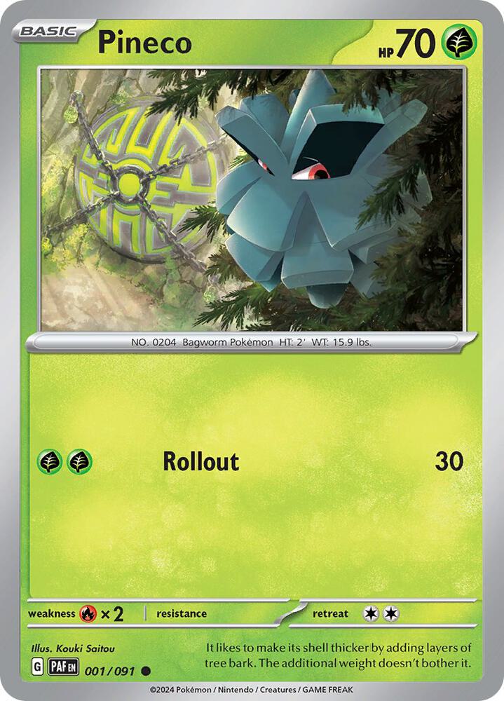 Pokemon Pineco 1/91 Paldean Fates