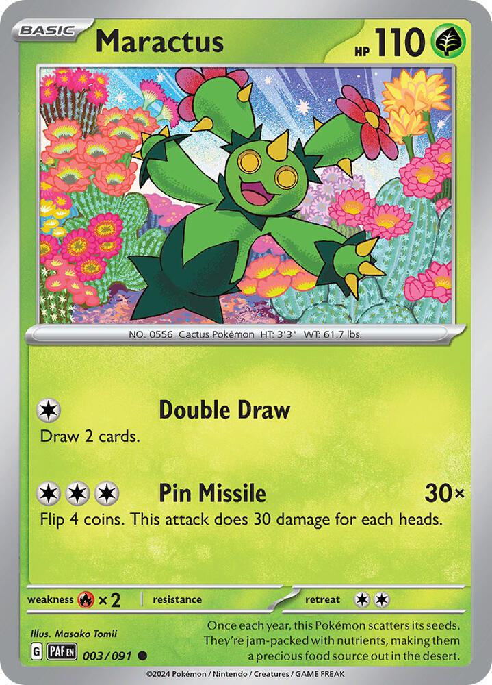 Pokemon Maractus 3/91 Paldean Fates
