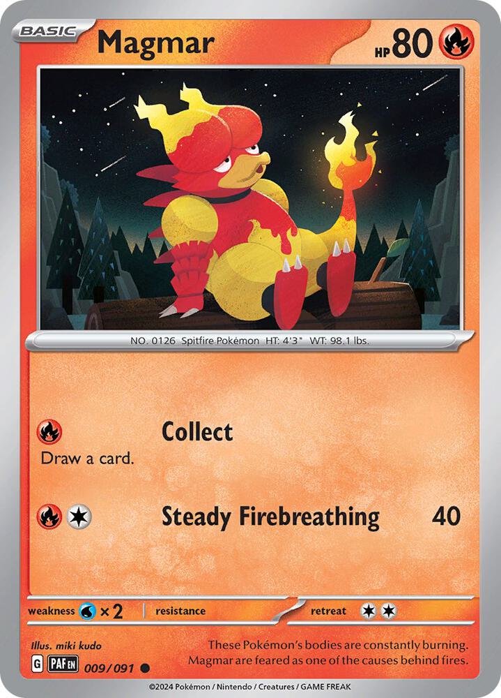 Pokemon Magmar 9/91 Paldean Fates