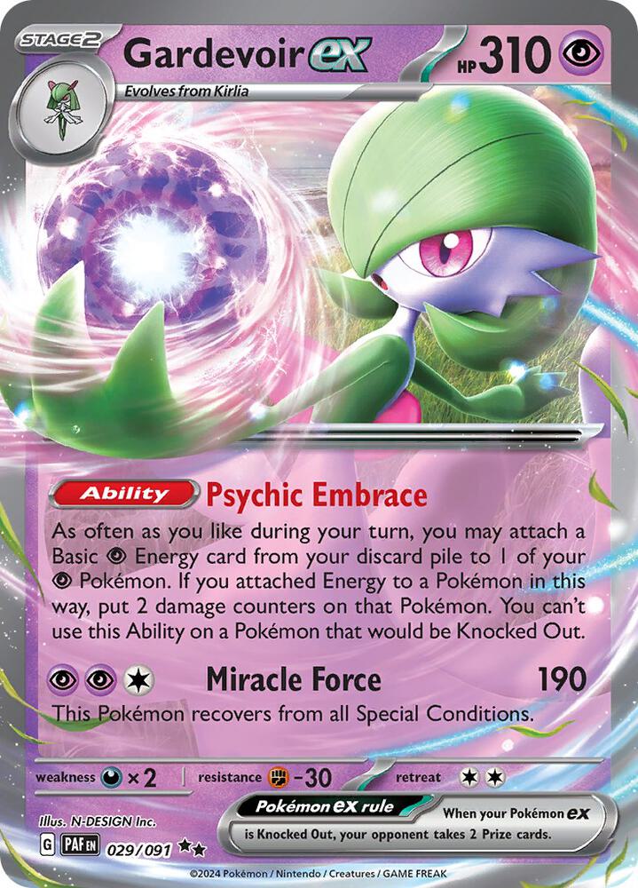Pokemon Gardevoir ex 29/91 Paldean Fates