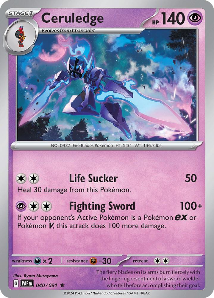 Pokemon Ceruledge 40/91 Paldean Fates