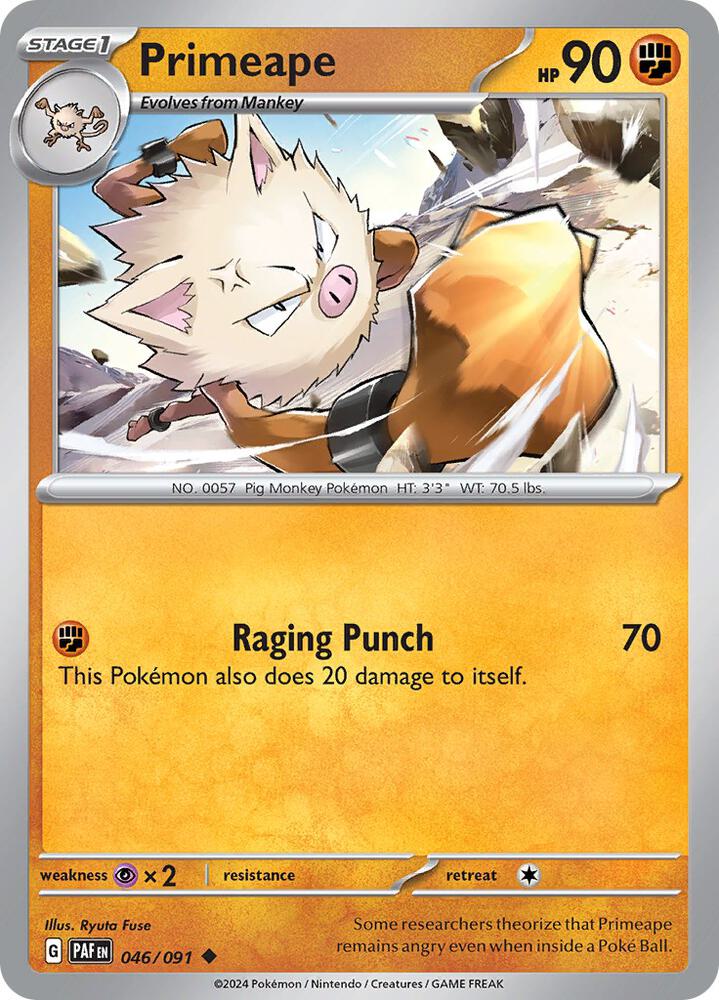 Pokemon Primeape 46/91 Paldean Fates