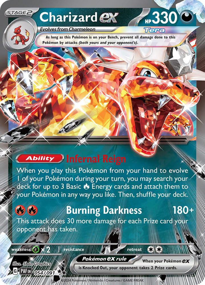 Pokemon Charizard ex 54/91 Paldean Fates