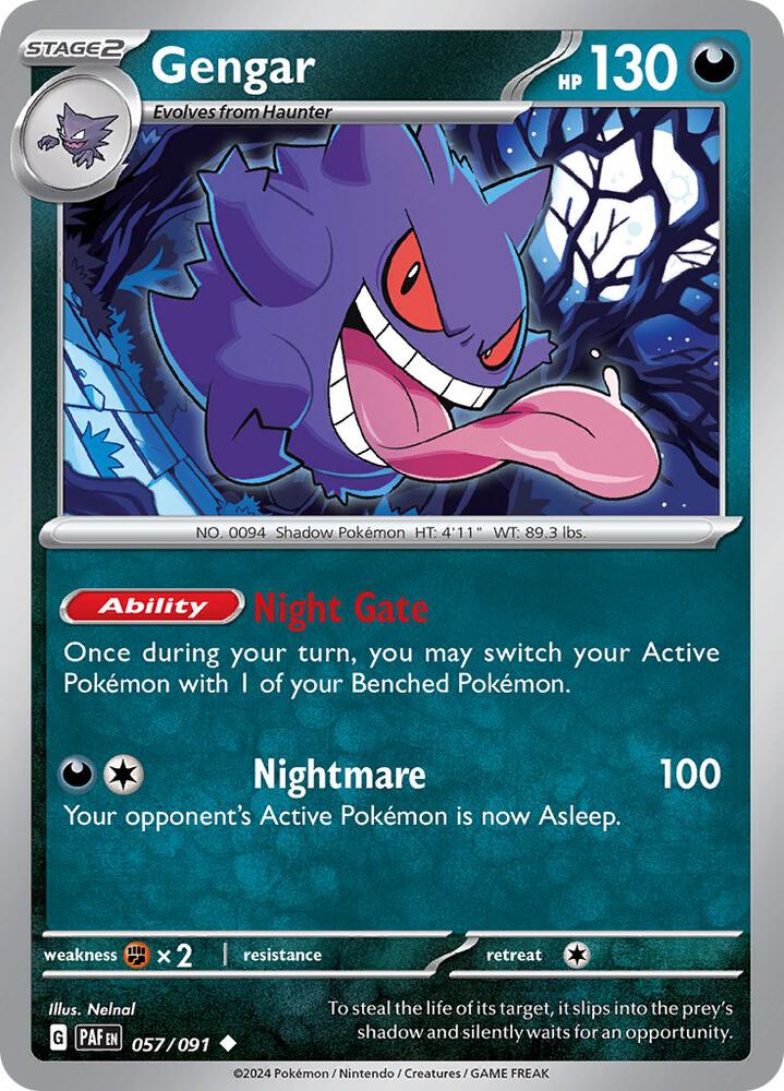 Pokemon Gengar 57/91 Paldean Fates