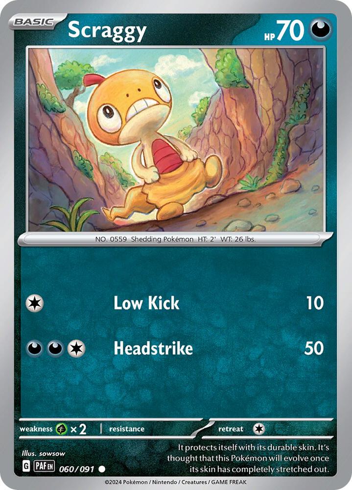 Pokemon Scraggy 60/91 Paldean Fates