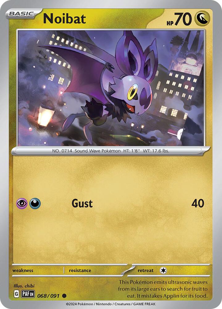 Pokemon Noibat 68/91 Paldean Fates