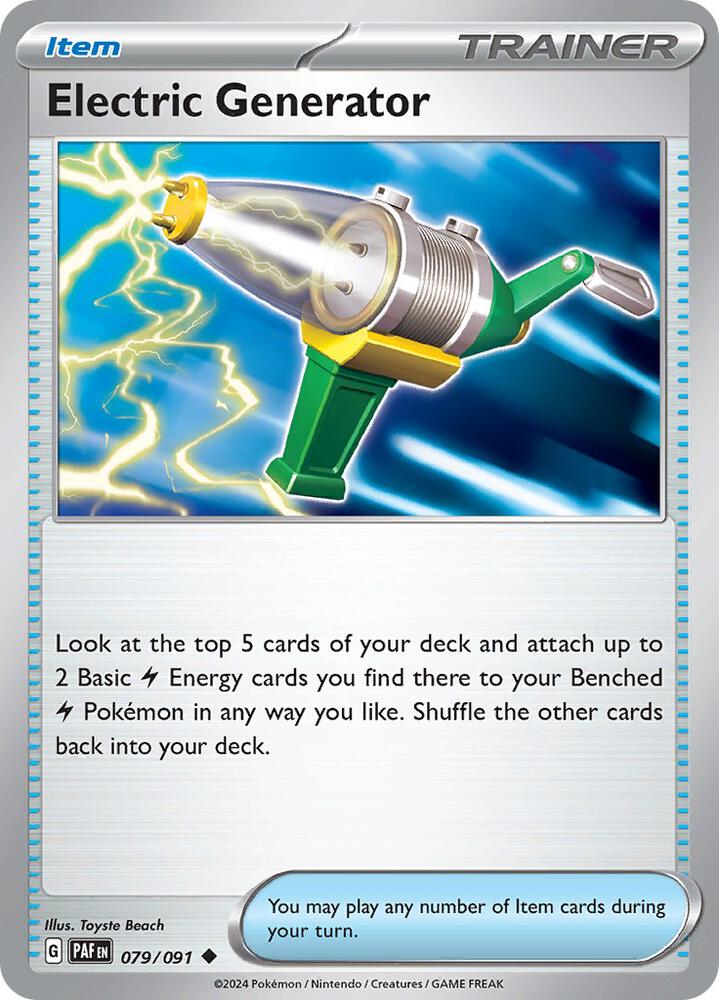 Pokemon Electric Generator 79/91 Paldean Fates