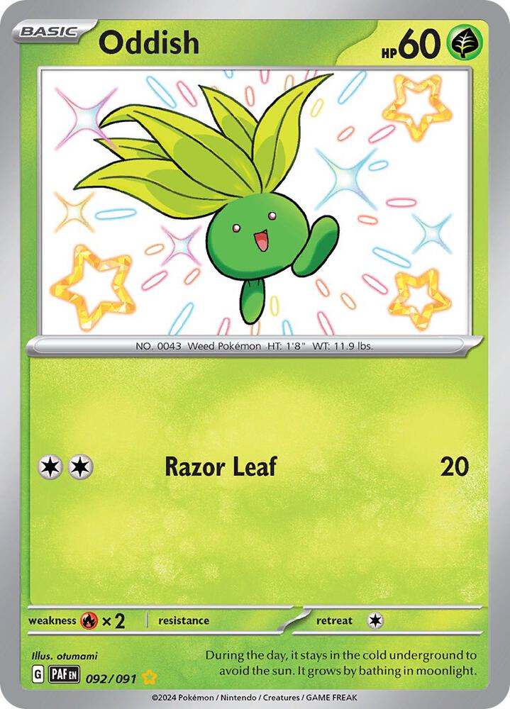 Pokemon Oddish 92/91 Paldean Fates