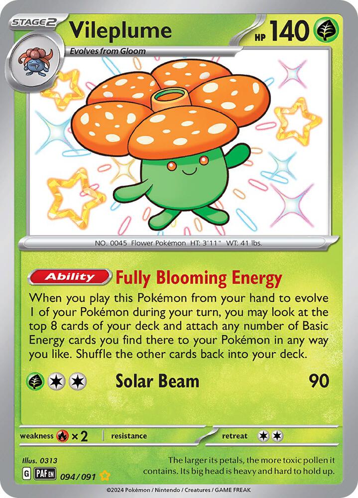 Pokemon Vileplume 94/91 Paldean Fates